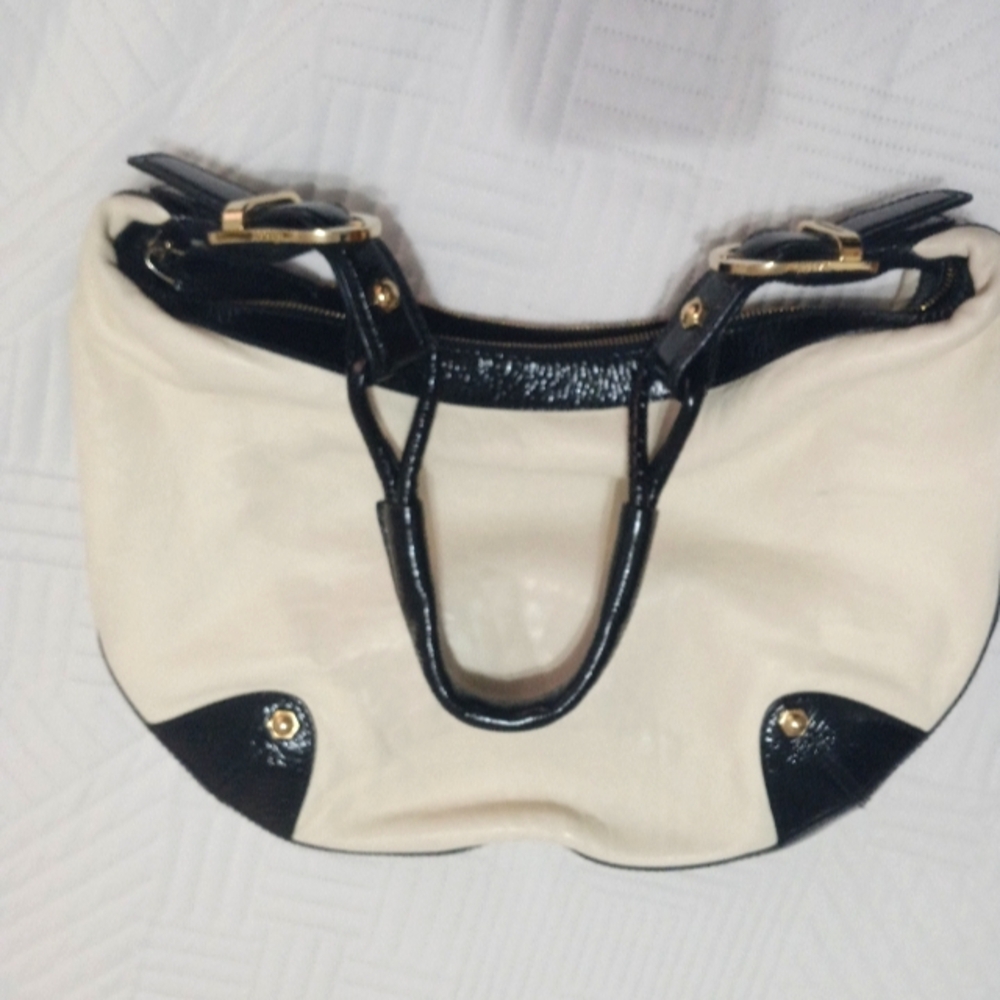 Bally White Black Bag Purse